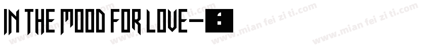 in the mood for Love字体转换